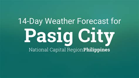 weather forecast today pasig|Weather Pasig .